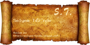 Selyem Tünde névjegykártya