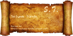 Selyem Tünde névjegykártya